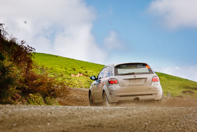 18;17-July-2011;APRC;Asia-Pacific-Rally-Championship;International-Rally-Of-Whangarei;Karamjit-Singh;NZ;New-Zealand;Northland;Proton-Cusco-Rally-Team;Proton-Satria-Neo;Rally;Vivek-Ponnusamy;Whangarei;auto;garage;landscape;motorsport;racing;scenery;special-stage;telephoto