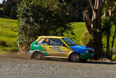 84;17-July-2011;APRC;Asia-Pacific-Rally-Championship;Daniel-Willson;International-Rally-Of-Whangarei;Michael-Young;NZ;New-Zealand;Nissan-March;Northland;Rally;Whangarei;auto;garage;motorsport;racing;special-stage;telephoto