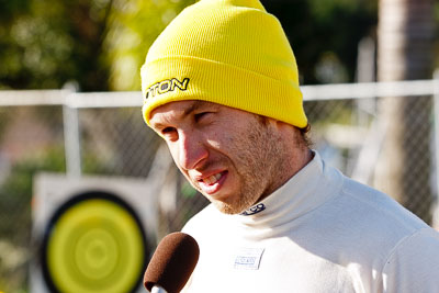 17-July-2011;APRC;Asia-Pacific-Rally-Championship;Chris-Atkinson;International-Rally-Of-Whangarei;NZ;New-Zealand;Northland;Rally;Whangarei;auto;garage;motorsport;portrait;racing;service-park;telephoto