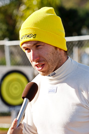 17-July-2011;APRC;Asia-Pacific-Rally-Championship;Chris-Atkinson;International-Rally-Of-Whangarei;NZ;New-Zealand;Northland;Proton;Rally;Whangarei;auto;garage;motorsport;portrait;racing;service-park;telephoto