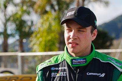 17-July-2011;APRC;Asia-Pacific-Rally-Championship;Hayden-Paddon;International-Rally-Of-Whangarei;NZ;New-Zealand;Northland;Rally;Whangarei;auto;garage;motorsport;portrait;racing;service-park;telephoto