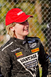 17-July-2011;APRC;Asia-Pacific-Rally-Championship;Emma-Gilmour;International-Rally-Of-Whangarei;NZ;New-Zealand;Northland;Rally;Topshot;Whangarei;auto;garage;motorsport;portrait;racing;service-park;telephoto