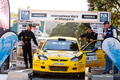 4;17-July-2011;4;APRC;Alister-McRae;Asia-Pacific-Rally-Championship;Bill-Hayes;NZ;New-Zealand;Northland;Proton;Proton-Motorsports;Proton-Satria-Neo-S2000;Rally;auto;garage;motorsport;podium;racing;telephoto