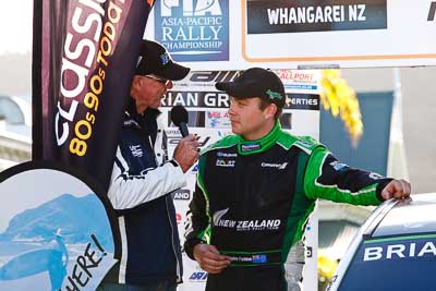 17-July-2011;APRC;Asia-Pacific-Rally-Championship;Hayden-Paddon;International-Rally-Of-Whangarei;NZ;New-Zealand;Northland;Rally;Whangarei;auto;garage;motorsport;podium;racing;telephoto