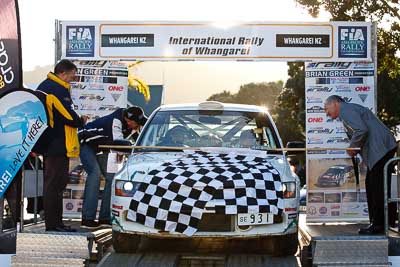 29;17-July-2011;29;APRC;Asia-Pacific-Rally-Championship;Cherish-Rally-Team;International-Rally-Of-Whangarei;Mitsubishi-Lancer-Evolution-IX;NZ;New-Zealand;Northland;Rally;Seiichiro-Taguchi;Shigeru-Ikeda;Whangarei;auto;garage;motorsport;podium;racing;telephoto