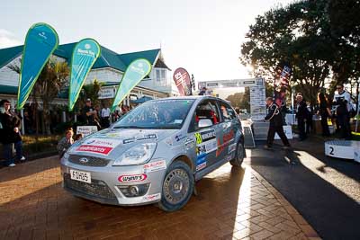 20;17-July-2011;20;APRC;Asia-Pacific-Rally-Championship;Ben-Hunt;Brian-Green-Motorsport;International-Rally-Of-Whangarei;NZ;New-Zealand;Northland;Rally;Tony-Rawstorn;Whangarei;auto;garage;motorsport;podium;racing;wide-angle