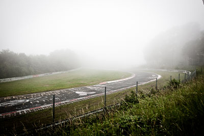 29-July-2011;Adenauer‒Forst;Deutschland;Germany;Green-Hell;Grüne-Hölle;Nordschleife;Nuerburg;Nuerburgring;Nurburg;Nurburgring;Nürburg;Nürburgring;Rhineland‒Palatinate;atmosphere;auto;barrier;circuit;fence;fog;landscape;mood;motorsport;racing;scenery;track;trees;wide-angle