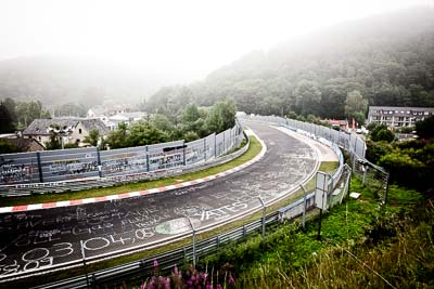 29-July-2011;Breidscheid;Deutschland;Ex‒Mühle;Germany;Green-Hell;Grüne-Hölle;Nordschleife;Nuerburg;Nuerburgring;Nurburg;Nurburgring;Nürburg;Nürburgring;Rhineland‒Palatinate;atmosphere;auto;barrier;circuit;fog;landscape;mood;motorsport;racing;scenery;track;trees;wide-angle