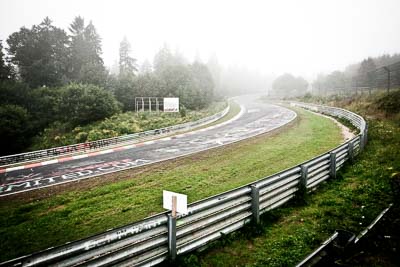 29-July-2011;Brunnchen;Brünnchen;Deutschland;Germany;Green-Hell;Grüne-Hölle;Nordschleife;Nuerburg;Nuerburgring;Nurburg;Nurburgring;Nürburg;Nürburgring;Rhineland‒Palatinate;atmosphere;auto;barrier;circuit;fog;landscape;mood;motorsport;racing;scenery;track;trees;wide-angle