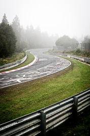 29-July-2011;Brunnchen;Brünnchen;Deutschland;Germany;Green-Hell;Grüne-Hölle;Nordschleife;Nuerburg;Nuerburgring;Nurburg;Nurburgring;Nürburg;Nürburgring;Rhineland‒Palatinate;atmosphere;auto;barrier;circuit;fog;landscape;mood;motorsport;racing;scenery;track;trees;wide-angle