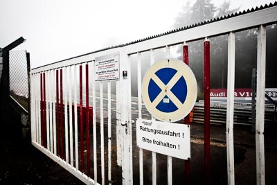 29-July-2011;Deutschland;Germany;Green-Hell;Grüne-Hölle;Nordschleife;Nuerburg;Nuerburgring;Nurburg;Nurburgring;Nürburg;Nürburgring;Pflanzgarten;Rhineland‒Palatinate;atmosphere;auto;barrier;fence;fog;gate;landscape;mood;motorsport;racing;scenery;wide-angle