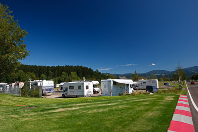 11-August-2011;ADAC-Masters;Austria;Red-Bull-Ring;Spielberg;Styria;atmosphere;auto;caravan;landscape;motorsport;racing;scenery;wide-angle;Österreich