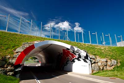 11-August-2011;ADAC-Masters;Austria;Red-Bull-Ring;Spielberg;Styria;Topshot;atmosphere;auto;landscape;motorsport;racing;scenery;tunnel;underpass;wide-angle;Österreich