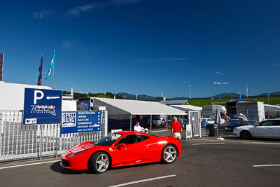 11-August-2011;ADAC-Masters;Austria;Ferrari-458-Italia;Red-Bull-Ring;Spielberg;Styria;atmosphere;auto;landscape;motorsport;paddock;racing;scenery;wide-angle;Österreich
