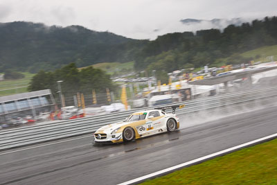 32;13-August-2011;ADAC-GT-Masters;ADAC-Masters;Austria;Dominik-Baumann;Grand-Tourer;HEICO-Motorsport;Harald-Proczyk;Mercedes‒Benz-SLS-AMG-GT3;Red-Bull-Ring;Spielberg;Styria;auto;circuit;motorsport;racing;track;wide-angle;Österreich