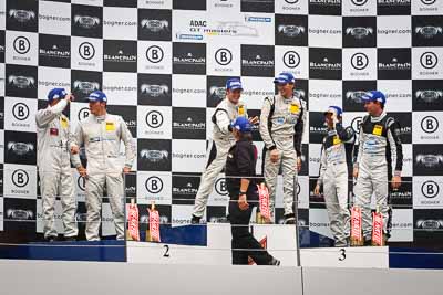 13-August-2011;ADAC-GT-Masters;ADAC-Masters;Andreas-Simonsen;Andreas-Zuber;Austria;Christopher-Haase;Grand-Tourer;Lance-David-Arnold;Red-Bull-Ring;Spielberg;Styria;atmosphere;auto;celebration;circuit;motorsport;podium;racing;telephoto;track;Österreich