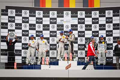 13-August-2011;ADAC-GT-Masters;ADAC-Masters;Andreas-Simonsen;Andreas-Zuber;Austria;Christian-Engelhart;Christopher-Haase;Grand-Tourer;Lance-David-Arnold;Norbert-Siedler;Red-Bull-Ring;Spielberg;Styria;atmosphere;auto;celebration;circuit;motorsport;podium;racing;telephoto;track;trophy;Österreich