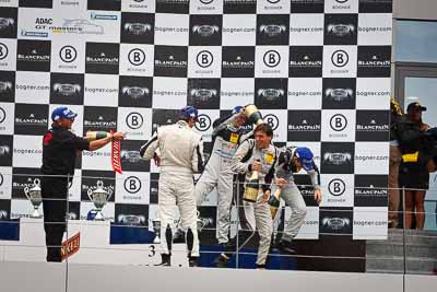 13-August-2011;ADAC-GT-Masters;ADAC-Masters;Andreas-Simonsen;Austria;Christian-Engelhart;Christopher-Haase;Grand-Tourer;Norbert-Siedler;Red-Bull-Ring;Spielberg;Styria;atmosphere;auto;celebration;champagne;circuit;motorsport;podium;racing;telephoto;track;Österreich