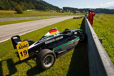 19;14-August-2011;19;ADAC-Masters;Austria;Lucas-Wolf;Red-Bull-Ring;Spielberg;Styria;URD-Rennsport;accident;auto;circuit;crash;damage;motorsport;racing;track;wide-angle;Österreich