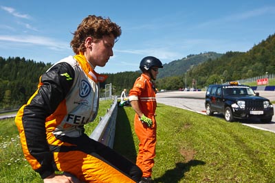 14-August-2011;ADAC-Masters;Austria;Jeffrey-Schmidt;Red-Bull-Ring;Spielberg;Styria;accident;auto;circuit;crash;damage;motorsport;portrait;racing;track;wide-angle;Österreich