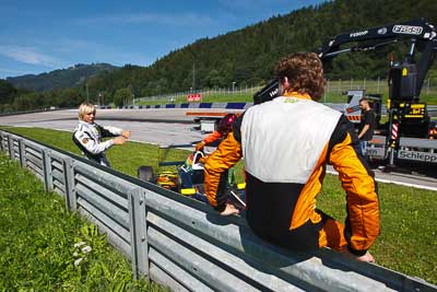 19;14-August-2011;19;ADAC-Masters;Austria;Jeffrey-Schmidt;Lucas-Wolf;Red-Bull-Ring;Spielberg;Styria;URD-Rennsport;accident;auto;circuit;crash;damage;motorsport;racing;track;wide-angle;Österreich