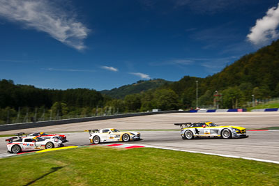 21;32;14-August-2011;21;ADAC-GT-Masters;ADAC-Masters;Austria;Black-Falcon;Dominik-Baumann;Grand-Tourer;HEICO-Motorsport;Harald-Proczyk;Jan-Seyffarth;Mercedes‒Benz-SLS-AMG-GT3;Oliver-Mayer;Red-Bull-Ring;Spielberg;Styria;auto;circuit;motorsport;racing;track;wide-angle;Österreich