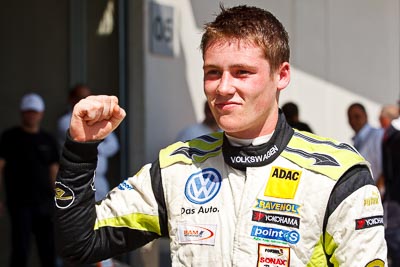 14-August-2011;ADAC-Masters;ATS-Formel-3-Cup;Austria;Formula-3;Open-Wheeler;Red-Bull-Ring;Richie-Stanaway;Spielberg;Styria;atmosphere;auto;celebration;circuit;motorsport;portrait;racing;telephoto;track;Österreich