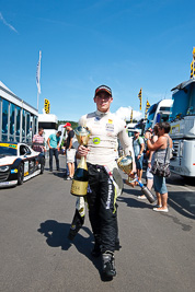 14-August-2011;ADAC-Masters;ATS-Formel-3-Cup;Austria;Formula-3;Open-Wheeler;Red-Bull-Ring;Richie-Stanaway;Spielberg;Styria;atmosphere;auto;champagne;circuit;motorsport;paddock;portrait;racing;track;trophy;wide-angle;Österreich