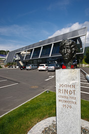 15-August-2011;Austria;Jochen-Rindt;atmosphere;auto;building;cars;memorial;motorsport;parking;racing;wide-angle;Österreich