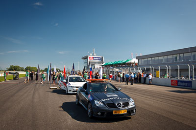 21-August-2011;Automotodróm;Dunajska-Streda;Dunajská-Streda;FIA-GT3-European-Championship;Mercedes‒Benz-SLK-55-AMG;Orechova-Poton;Orechová-Potôň;Safety-Car;Slovak-Republic;Slovakia;Slovakia-Ring;Slovensko;atmosphere;auto;motorsport;racing;sky;wide-angle