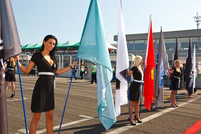 21-August-2011;Automotodróm;Dunajska-Streda;Dunajská-Streda;FIA-GT3-European-Championship;Orechova-Poton;Orechová-Potôň;Slovak-Republic;Slovakia;Slovakia-Ring;Slovensko;atmosphere;auto;female;flag;girl;model;motorsport;portrait;racing;wide-angle