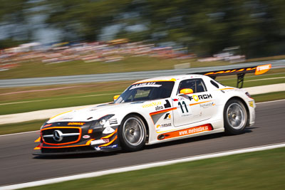 11;11;21-August-2011;Automotodróm;Dunajska-Streda;Dunajská-Streda;FIA-GT3-European-Championship;Gravity-Charouz-Racing;Jarek-Janiš;Leonid-Machitski;Mercedes‒Benz-SLS-AMG-GT3;Orechova-Poton;Orechová-Potôň;Slovak-Republic;Slovakia;Slovakia-Ring;Slovensko;auto;motorsport;racing;telephoto