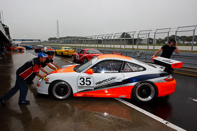 35;26-November-2011;35;Australia;Indiran-Padayachee;Island-Magic;Melbourne;PIARC;Phillip-Island;Porsche-911-GT3-Cup-997;Production-Sports-Cars;VIC;Victoria;atmosphere;auto;motorsport;pitlane;racing;wide-angle
