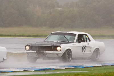 65;26-November-2011;65;Australia;Ford-Mustang;Fraser-Ross;Historic-Touring-Cars;Island-Magic;Melbourne;PIARC;Phillip-Island;VIC;Victoria;auto;classic;motorsport;racing;rain;super-telephoto;vintage;wet