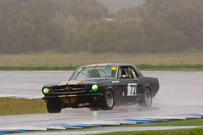 72;26-November-2011;Andy-Clempson;Australia;Ford-Mustang;Historic-Touring-Cars;Island-Magic;Melbourne;PIARC;Phillip-Island;VIC;Victoria;auto;classic;motorsport;racing;rain;super-telephoto;vintage;wet