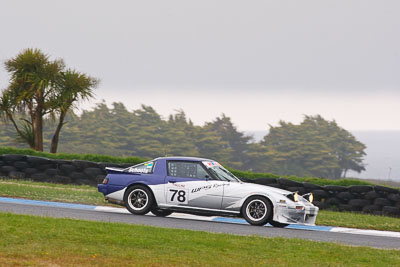 78;26-November-2011;Australia;Ben-Schoots;Improved-Production;Island-Magic;Mazda-RX‒7;Mazda-RX7;Melbourne;PIARC;Phillip-Island;VIC;Victoria;auto;motorsport;racing;rain;super-telephoto;wet