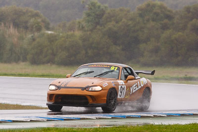 91;26-November-2011;Australia;David-Raddatz;Island-Magic;Mazda-MX‒5;Mazda-MX5;Mazda-Miata;Melbourne;PIARC;Phillip-Island;Production-Sports-Cars;Rob-Hay;VIC;Victoria;auto;motorsport;racing;rain;super-telephoto;wet