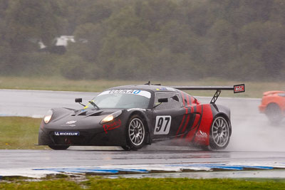 97;26-November-2011;Angelo-Lazaris;Australia;Barton-Mawer;Island-Magic;Lotus-Exige-GT3;Melbourne;PIARC;Phillip-Island;Production-Sports-Cars;VIC;Victoria;auto;motorsport;racing;rain;super-telephoto;wet