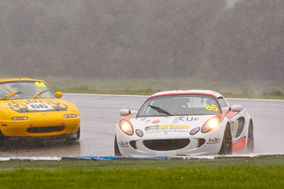 86;26-November-2011;86;Angela-Coradine;Australia;Island-Magic;Lotus-Elise;Melbourne;PIARC;Phillip-Island;Production-Sports-Cars;Scott-Bargwana;VIC;Victoria;auto;motorsport;racing;rain;super-telephoto;wet