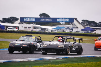 24;47;24;26-November-2011;Australia;Brian-Ferrabee;Corey-Stevens;David-Barram;Geoff-Marsh;Island-Magic;Mazda-MX‒5;Mazda-MX5;Mazda-Miata;Melbourne;PIARC;Phillip-Island;Production-Sports-Cars;VIC;Victoria;auto;motorsport;racing;telephoto