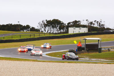 1;97;1;26-November-2011;Angelo-Lazaris;Australia;Barton-Mawer;Island-Magic;Lotus-Exige-GT3;Melbourne;Neale-Muston;PIARC;Phillip-Island;Porsche-911-GT3-Cup-997;Production-Sports-Cars;VIC;Victoria;auto;motorsport;racing;rain;super-telephoto;wet