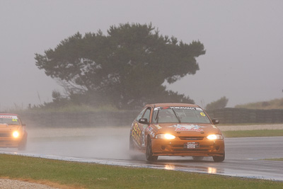 16;16;26-November-2011;Australia;Geoff-Duckworth;Improved-Production;Island-Magic;Melbourne;Mitsubishi-Mirage;PIARC;Phillip-Island;VIC;Victoria;auto;motorsport;racing;rain;super-telephoto;wet