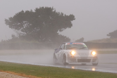 78;26-November-2011;Australia;Ben-Schoots;Improved-Production;Island-Magic;Mazda-RX‒7;Mazda-RX7;Melbourne;PIARC;Phillip-Island;VIC;Victoria;auto;motorsport;racing;rain;super-telephoto;wet