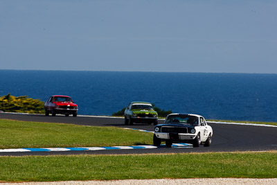 65;27-November-2011;65;Australia;Ford-Mustang;Fraser-Ross;Historic-Touring-Cars;Island-Magic;Melbourne;PIARC;Phillip-Island;VIC;Victoria;auto;classic;motorsport;racing;scenery;sky;super-telephoto;vintage