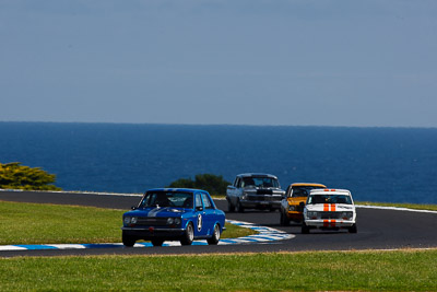 1;1;27-November-2011;Australia;Datsun-1600;Historic-Touring-Cars;Island-Magic;Melbourne;PIARC;Phillip-Island;Russell-Pilven;VIC;Victoria;auto;classic;motorsport;racing;scenery;sky;super-telephoto;vintage