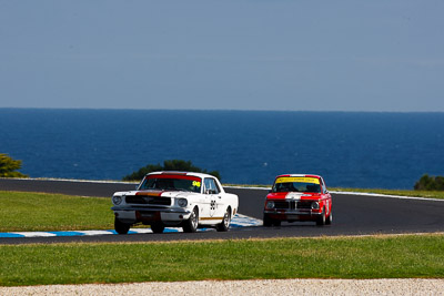 96;27-November-2011;Australia;Ford-Mustang;Historic-Touring-Cars;Island-Magic;John-Clarke;Melbourne;PIARC;Phillip-Island;VIC;Victoria;auto;classic;motorsport;racing;scenery;sky;super-telephoto;vintage