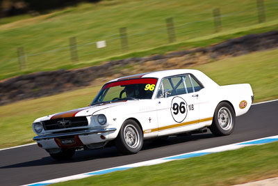 96;27-November-2011;Australia;Ford-Mustang;Historic-Touring-Cars;Island-Magic;John-Clarke;Melbourne;PIARC;Phillip-Island;VIC;Victoria;auto;classic;motorsport;racing;super-telephoto;vintage