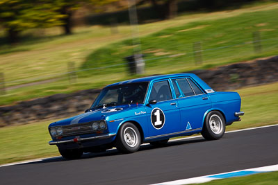 1;1;27-November-2011;Australia;Datsun-1600;Historic-Touring-Cars;Island-Magic;Melbourne;PIARC;Phillip-Island;Russell-Pilven;VIC;Victoria;auto;classic;motorsport;racing;super-telephoto;vintage