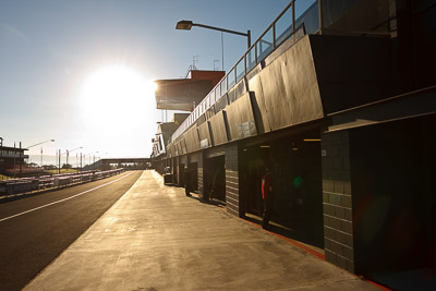 24-February-2012;Australia;Bathurst;Bathurst-12-Hour;Mt-Panorama;NSW;New-South-Wales;atmosphere;auto;building;endurance;garage;morning;motorsport;pitlane;racing;wide-angle