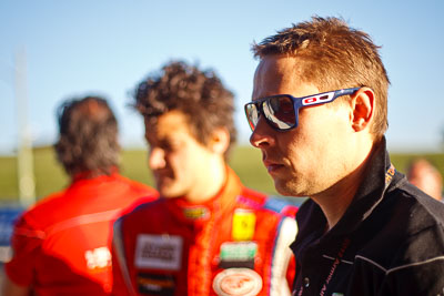 24-February-2012;50mm;Allan-Simonsen;Australia;Bathurst;Bathurst-12-Hour;Maranello-Motorsport;Mt-Panorama;NSW;New-South-Wales;atmosphere;auto;endurance;motorsport;paddock;pitlane;portrait;racing